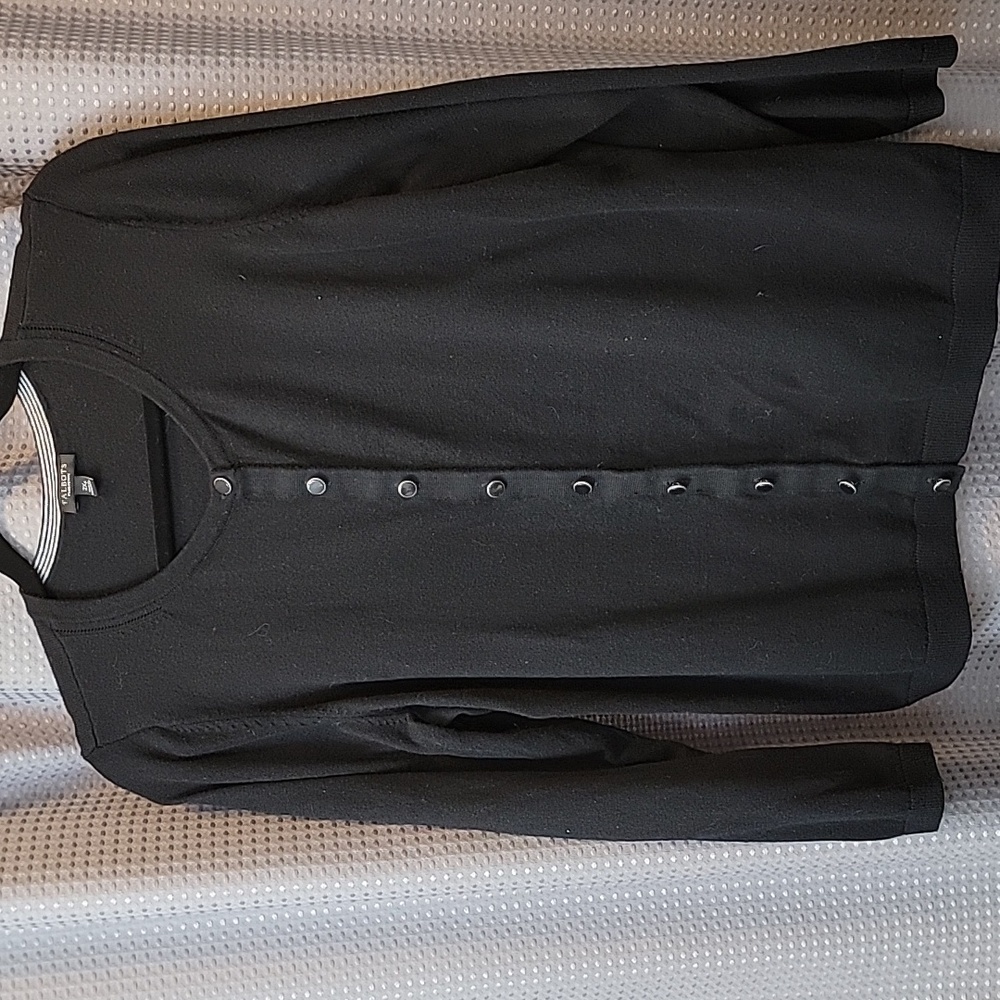 Talbots Black Plus Petite Cardigan Sweater Size 2X p